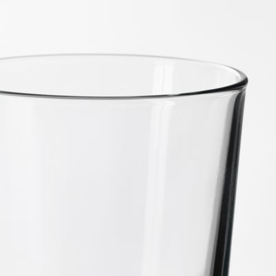 IKEA 365+, sześć przezroczystych kubków ze szkła hartowanego; Prosty, prosty kształt.