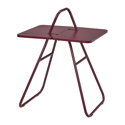 IKEA PS 2026 - stolik, 50x40 cm, ciemnoczerwony