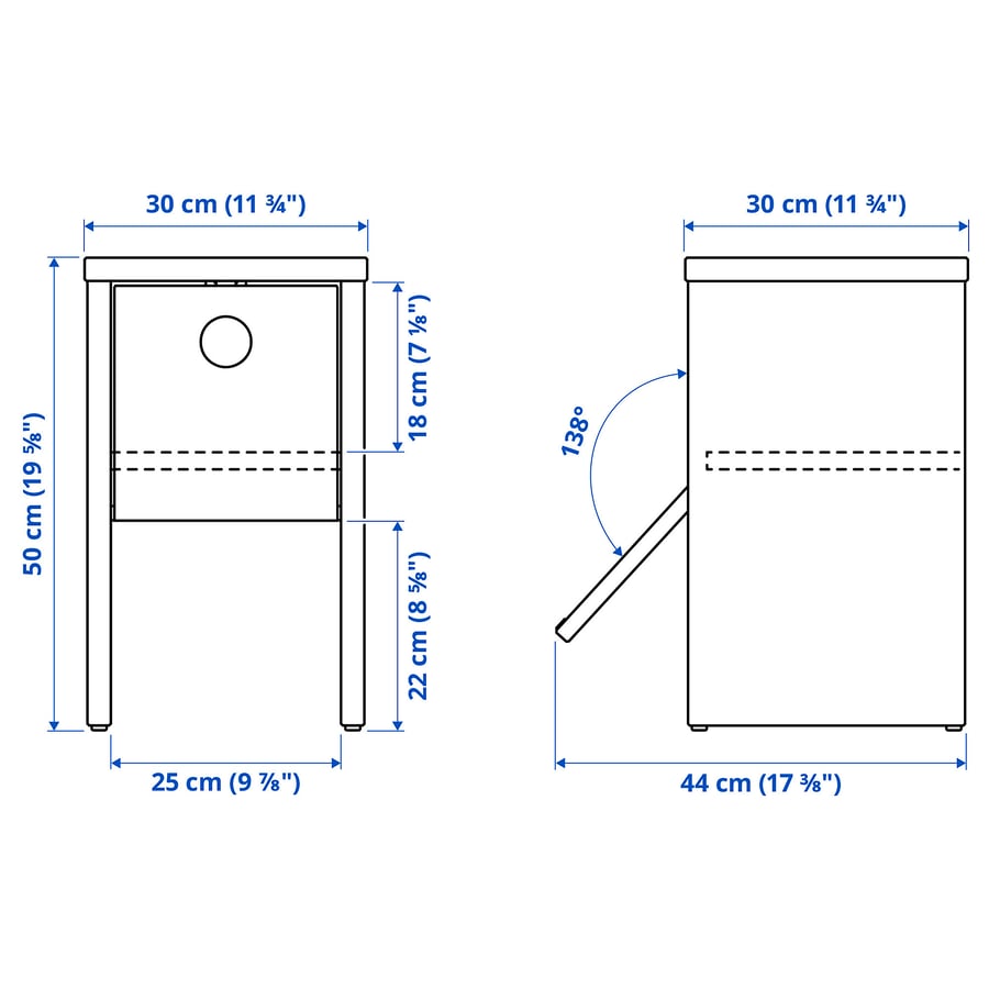 IKEA PS 2026 öökapp, mänd allapööratava uksega, 30x30x50 cm IKEA PS 2026 öökapp, mänd allapööratava uksega, 30x30x50 cm