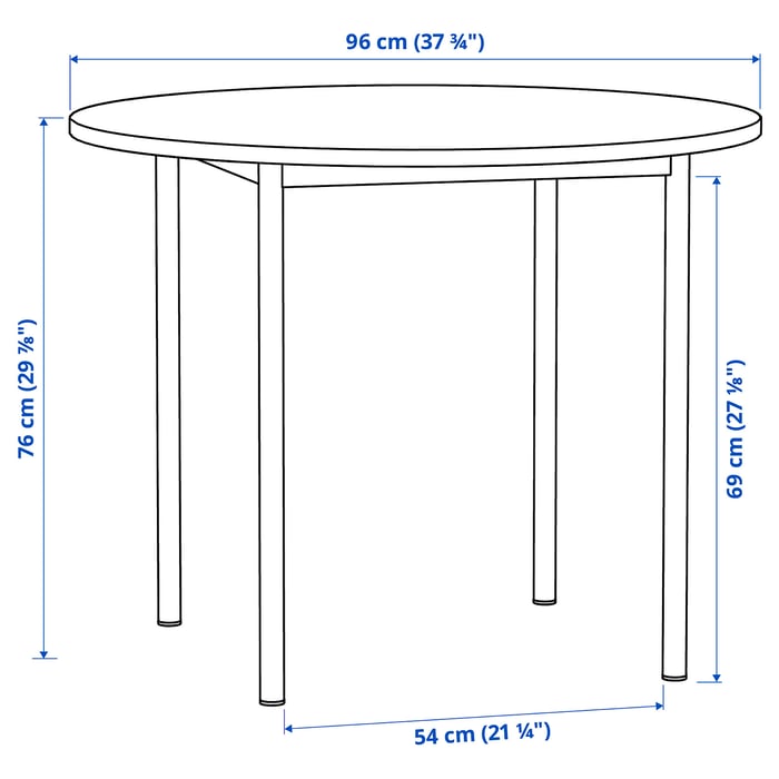 IKEA PS 2026 / VIHALS Стіл і 4 стільці, зелений/білий 96 см, фото 4