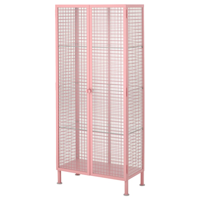 IKEA PS 2026 Вітрина, світло-рожевий, 73x36x160 см