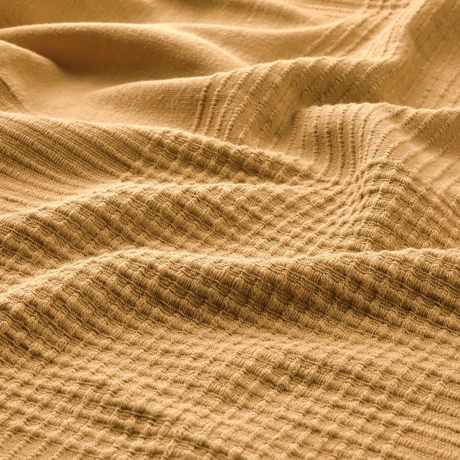 INDIRA voodikate, kollane ja beež, 230x250 cm INDIRA voodikate, kollane ja beež, 230x250 cm