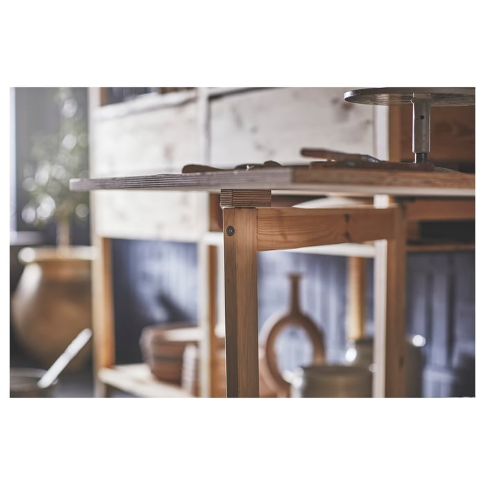IVAR 1 секція/складаний стіл/розсувні двері, сосна, 89x30x179 см, фото 6