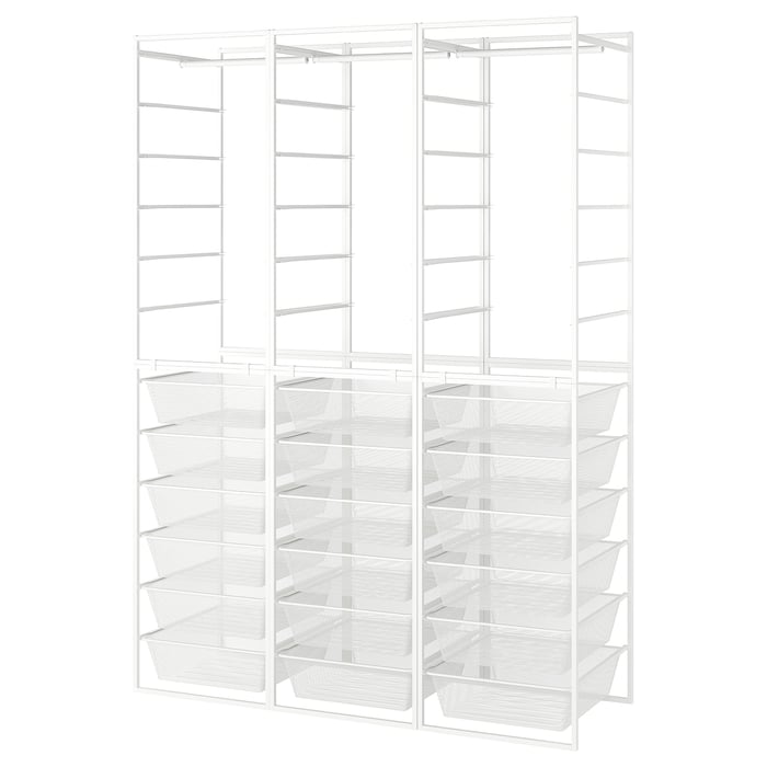 JONAXEL Комбінація шафи, білий, 148x51x207 см
