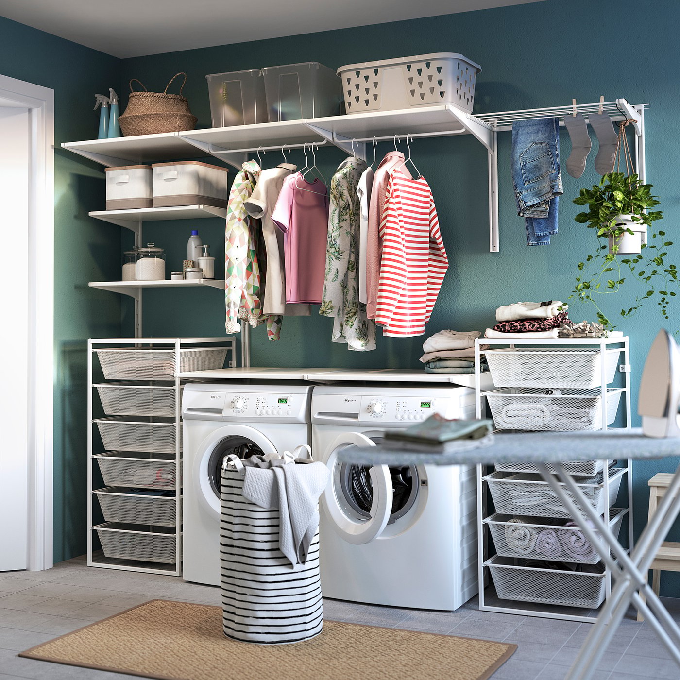Стелаж IKEA JONAXEL, білий, 50 × 51 × 104 см — фото 3