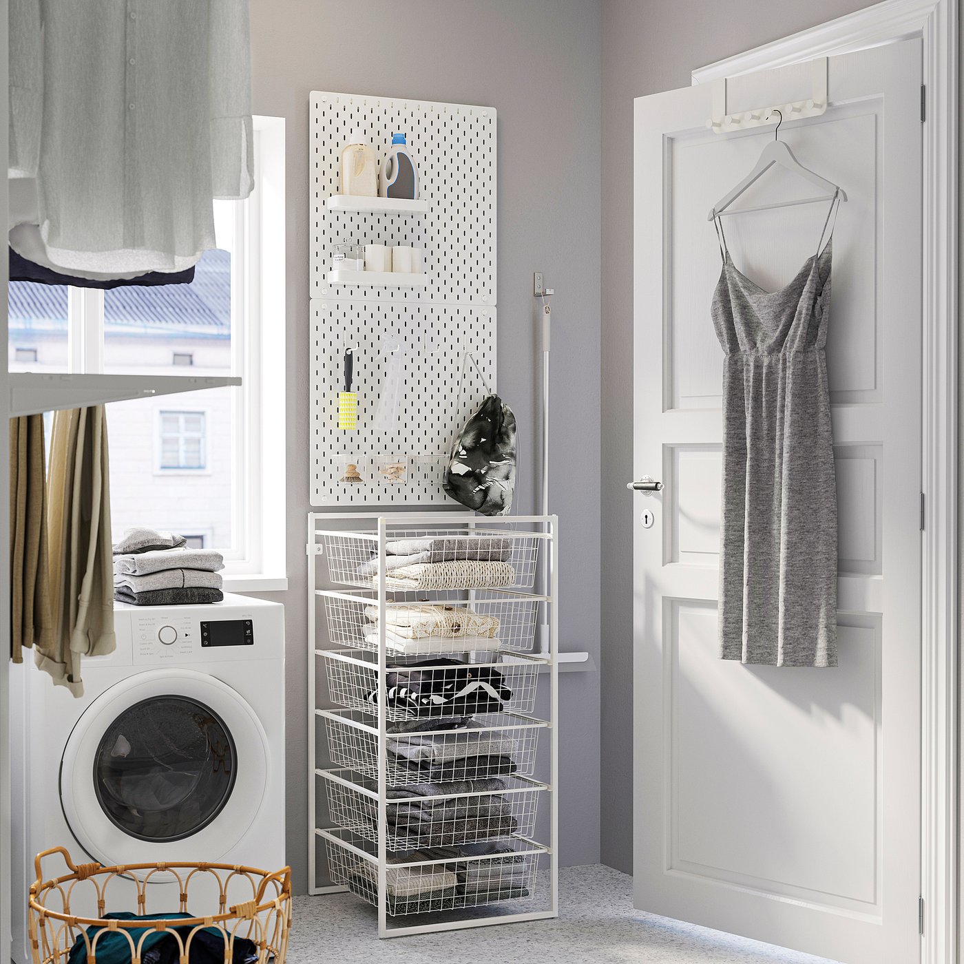 Стелаж IKEA JONAXEL, білий, 50 × 51 × 104 см — фото 3