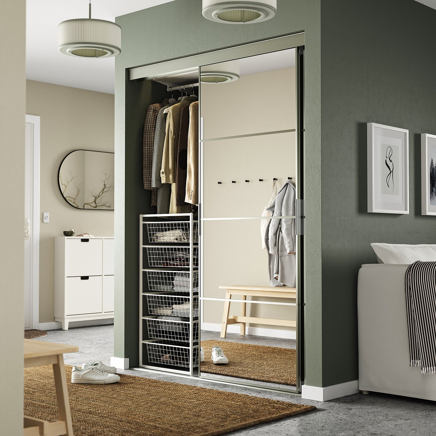 Стелаж IKEA JONAXEL, білий, 50 × 51 × 104 см — фото 2