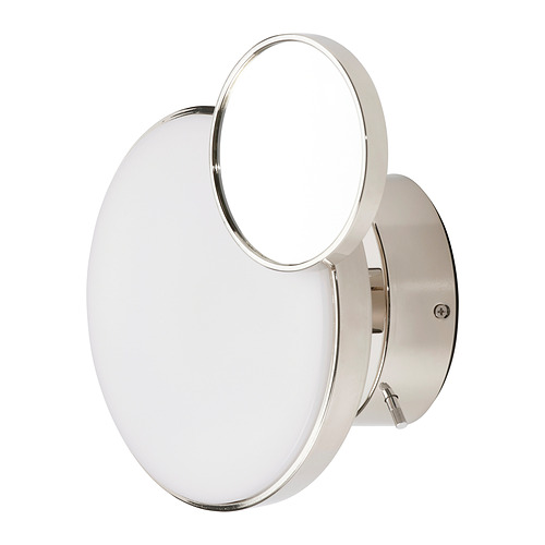 KABOMBA - lampa ścienna LED z lustrem, 20 cm, można przyciemniać chrom/z połyskiem