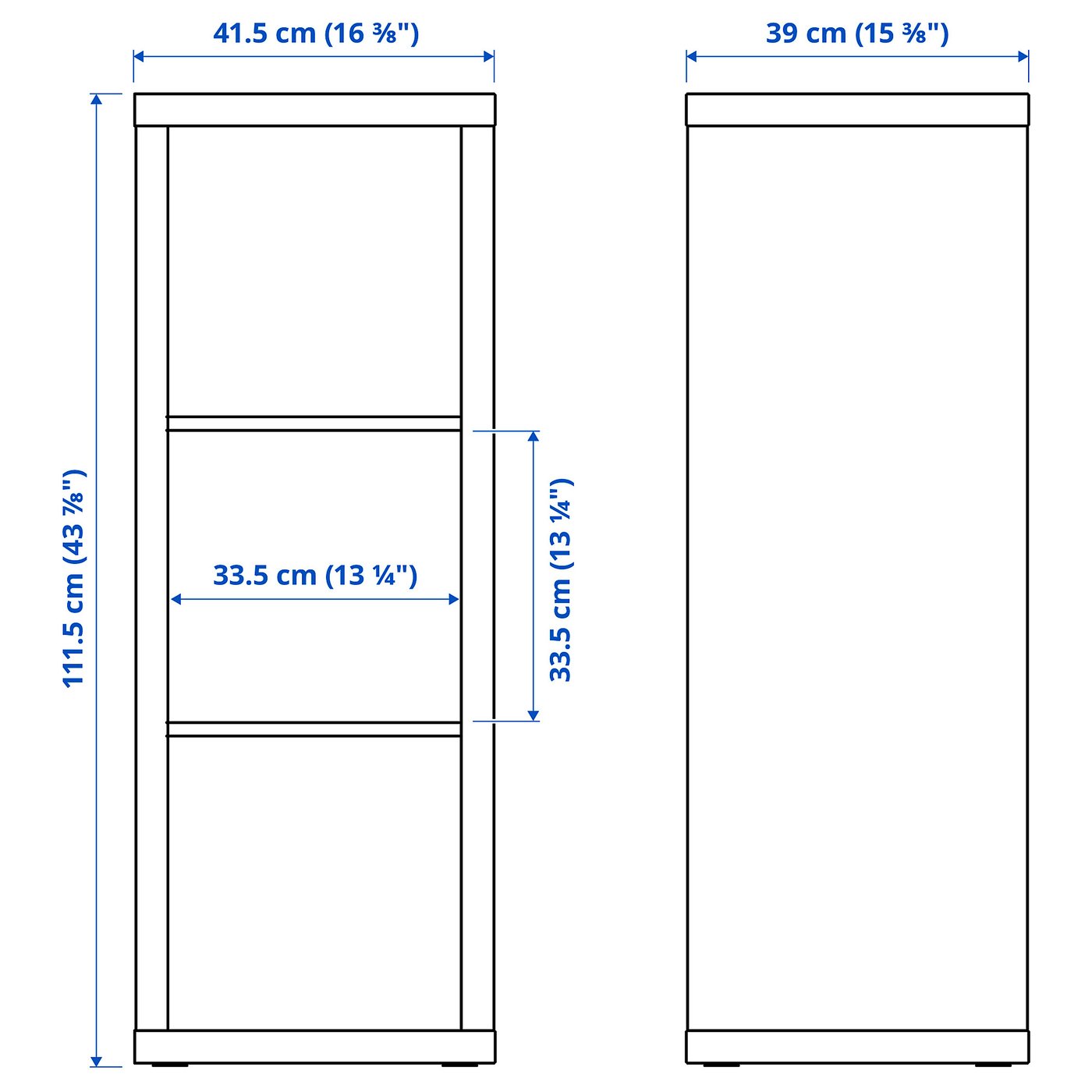 Стелаж IKEA KALLAX, білий, 42 × 112 см — фото 6