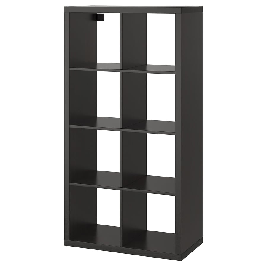 KALLAX plaukts 2x4 šūnas, melni brūns