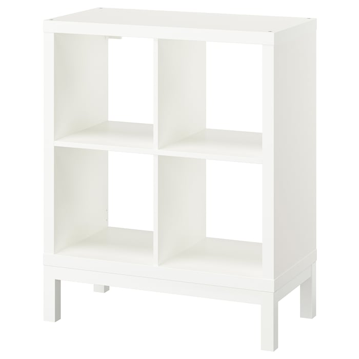 KALLAX Стелаж з опорною рамою, білий/білий, 77x94 см