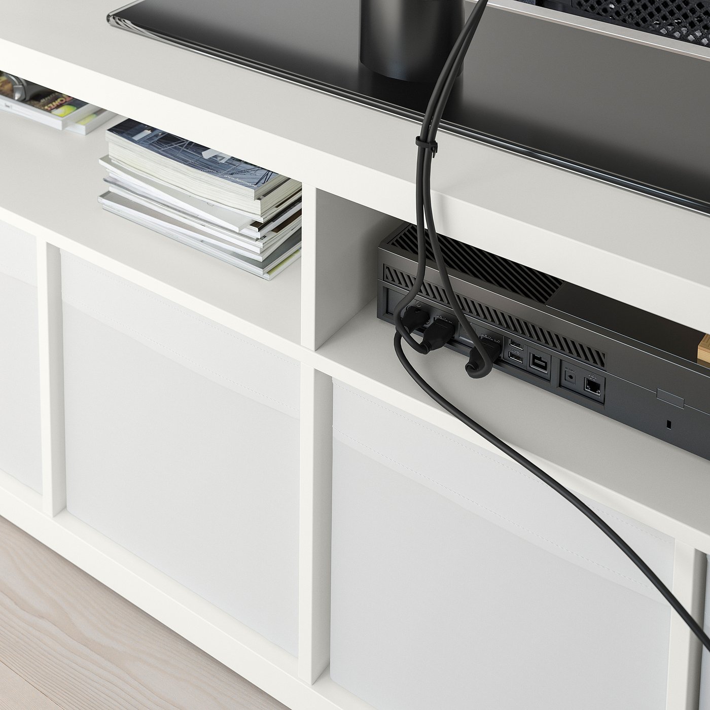 Тумба під телевізор IKEA KALLAX, білий, 147 × 60 см — фото 3