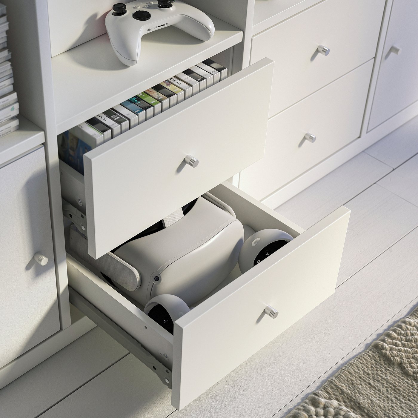 Тумба під телевізор IKEA KALLAX, білий, 147 × 39 × 60 см — фото 3