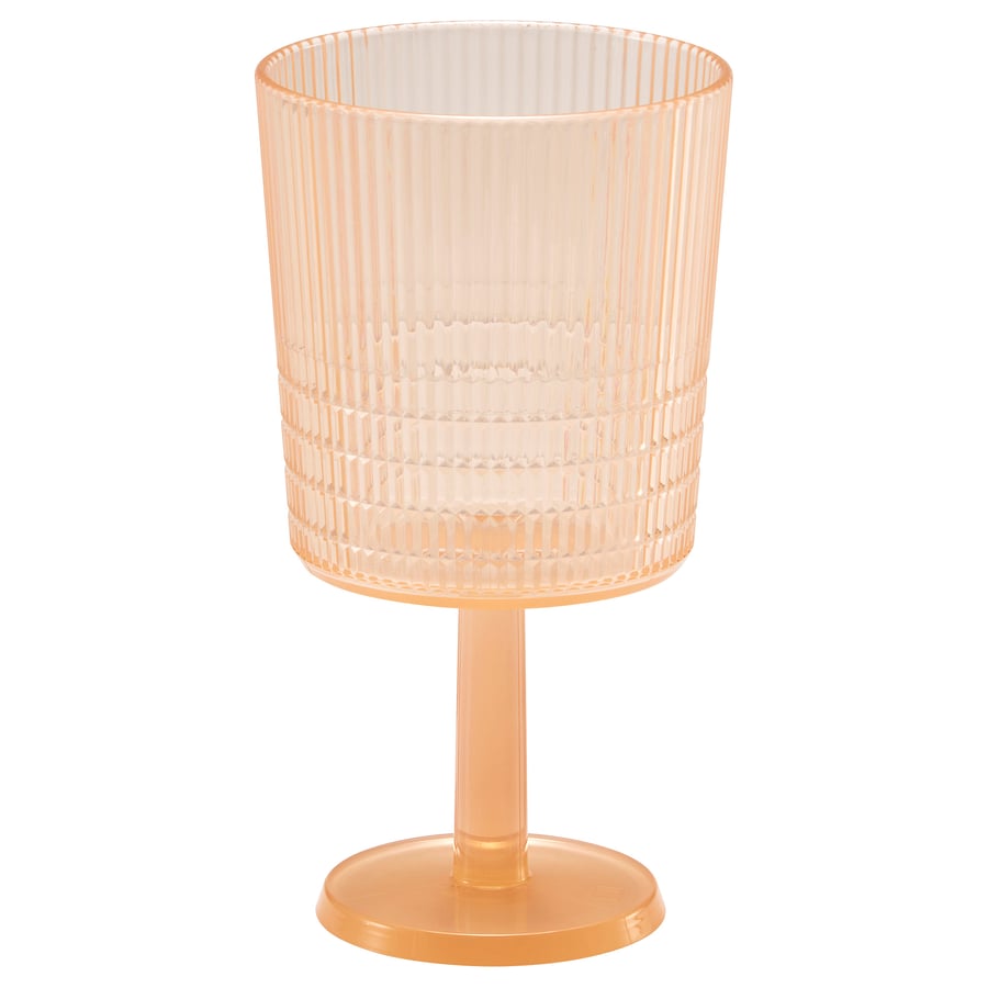 KALLSINNIG vīna glāze, plastmasa/oranžā krāsā, 32 cl
