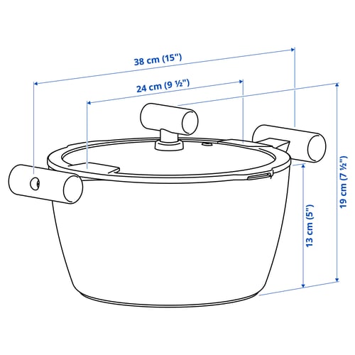 Ілюстрація розмірів для продукту: KLIPPFISK.