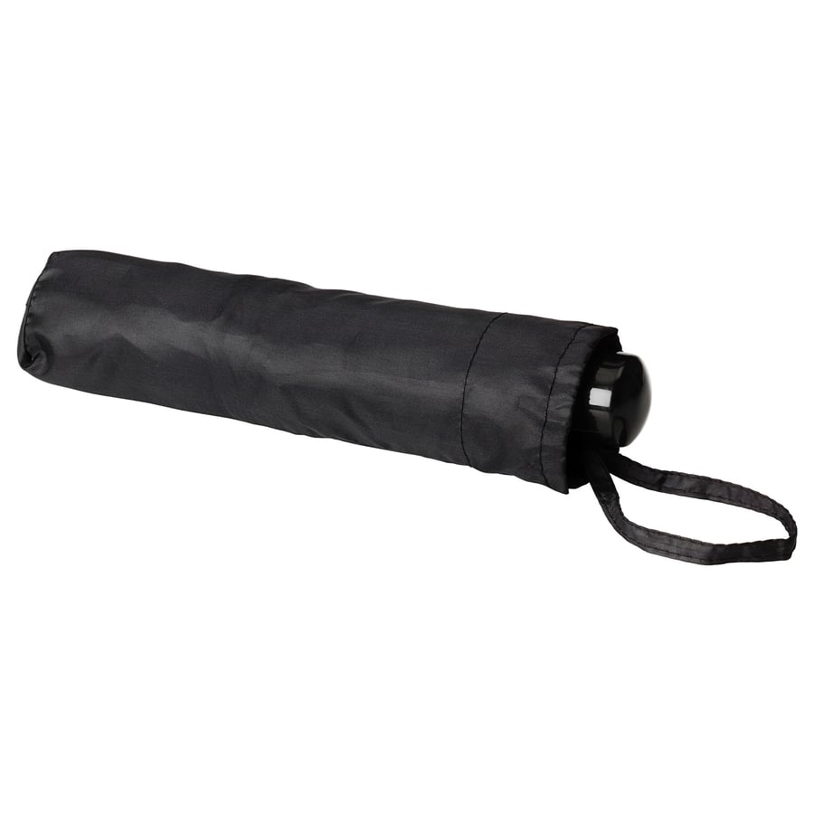KNALLA, lietussargs Ø95 cm salokāms melnā krāsā