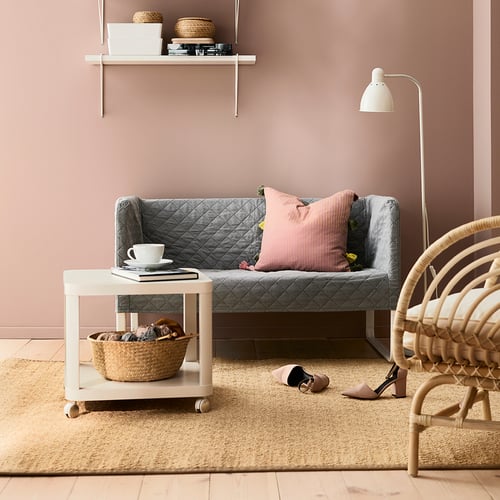 KNOPPARP sofa 2-osobowa, Knisa jasnoszary - IKEA