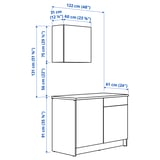 KNOXHULT Kuchnia, ciemnoszary, 120x61x220 cm
