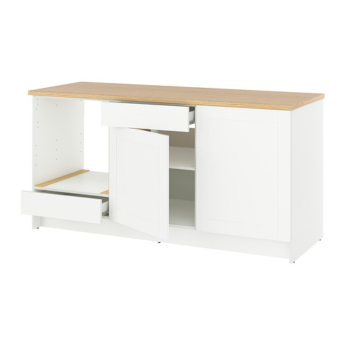 KNOXHULT - szafka stojąca, drzwi+szuflada, 180 cm, biały rama