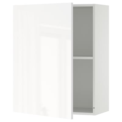 Biała szafka ścienna KNOXHULT, nowoczesny design, jednodrzwiowa, minimalistyczny wygląd.