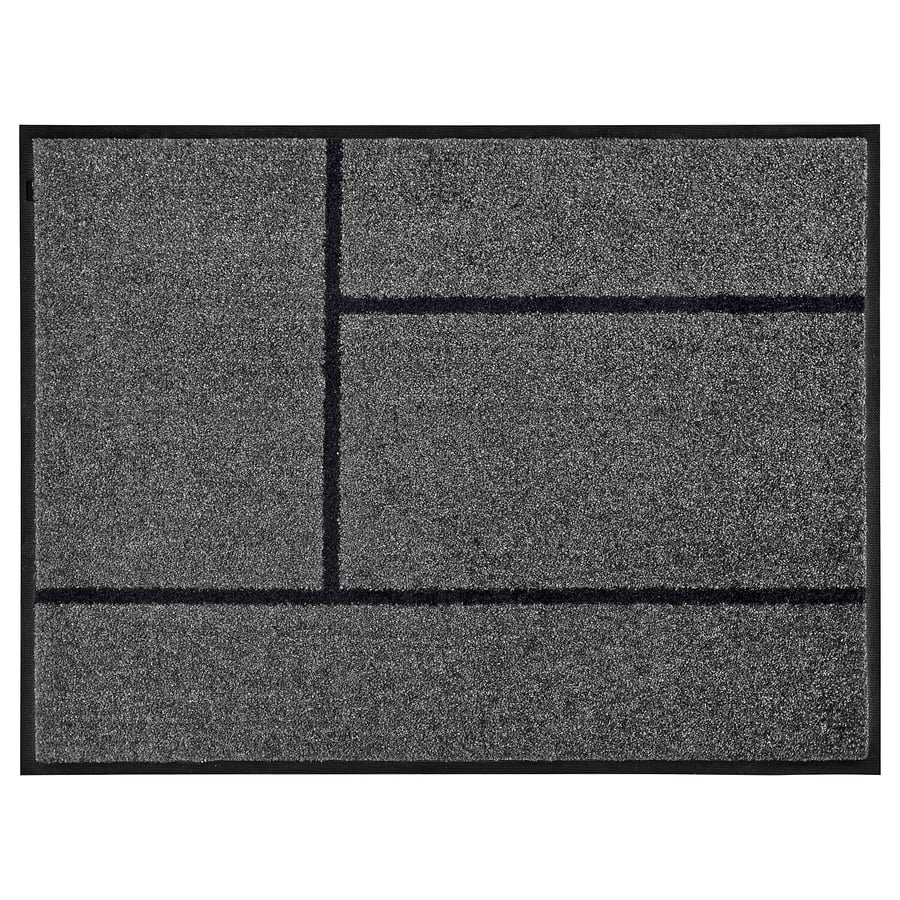 KÖGE uksematt, hall/must, 69x90 cm