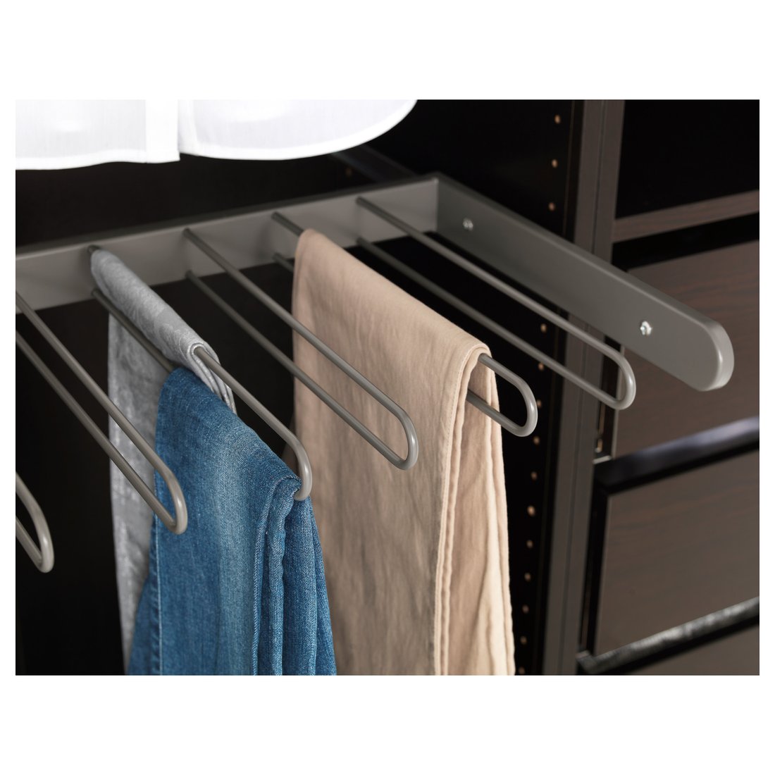 KOMPLEMENT Wysuwany wieszak na spodnie ciemnoszary IKEA