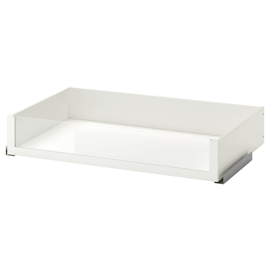 KOMPLEMENT Atvilktne ar stikla priekšu 100x58cm, balta
