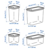 Ilustracja z wymiarami dla produktu: KORALLVIPPA.