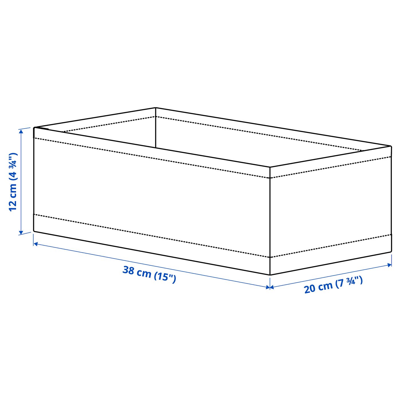 Коробка IKEA KOSINGEN, світло-сірий, 20 × 38 × 12 см — фото 6