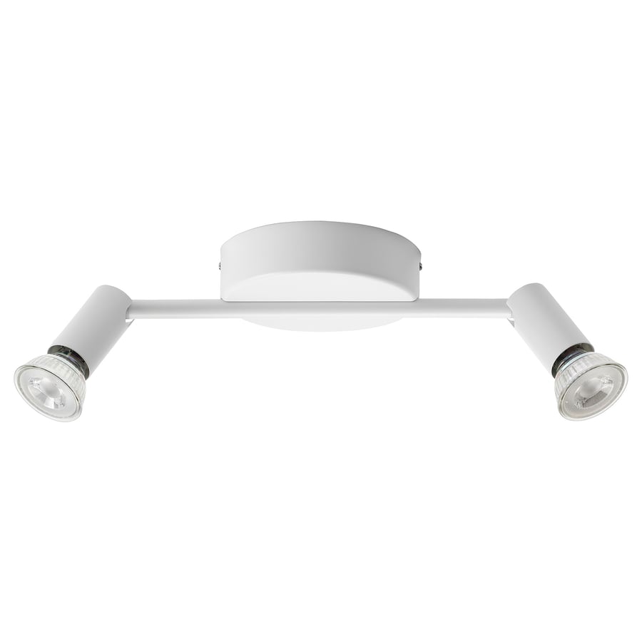 KRUSNATE griestu lampa ar 2 spuldzēm, baltā krāsā