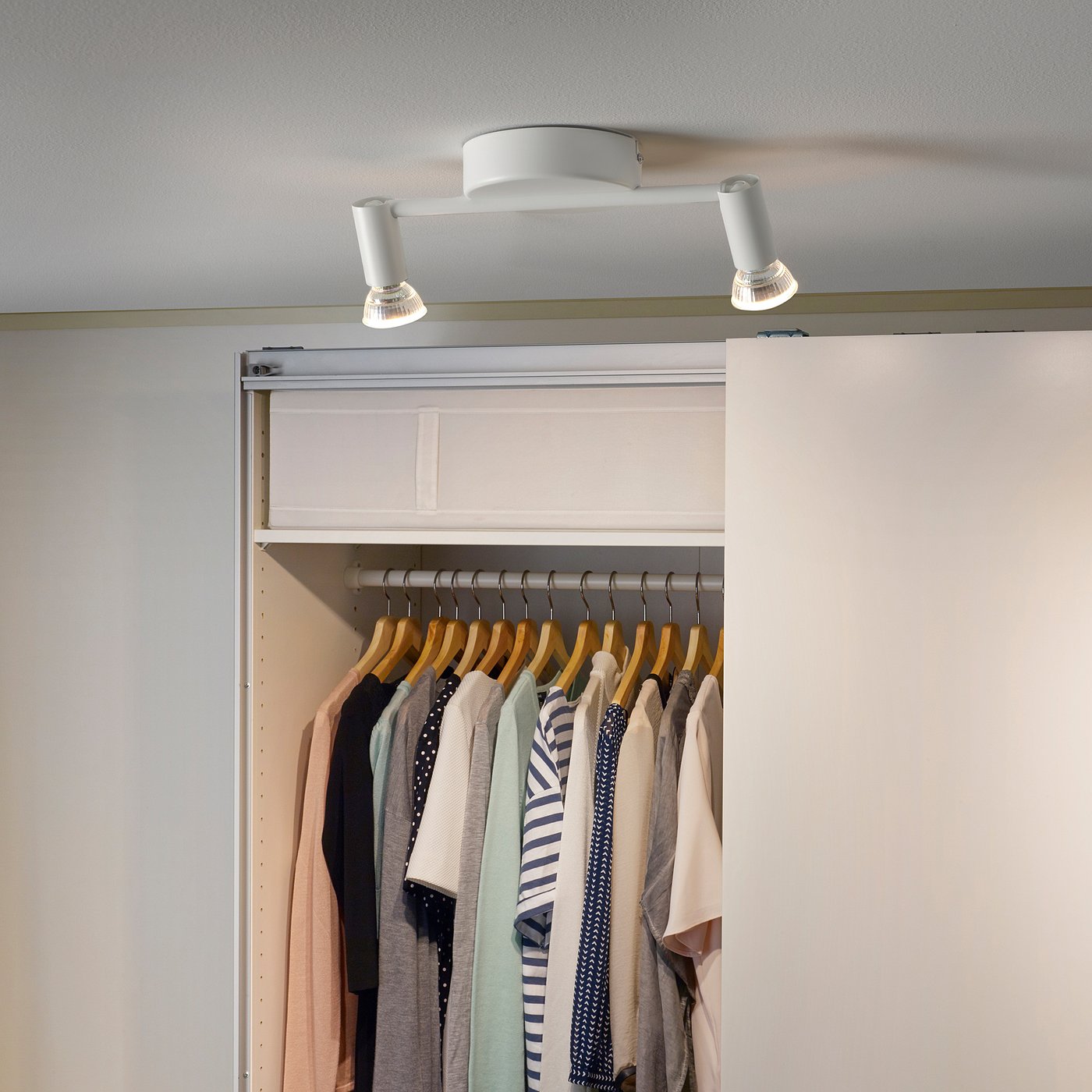 KRUSNATE oprawa sufitowa 2 reflektory, biały - IKEA