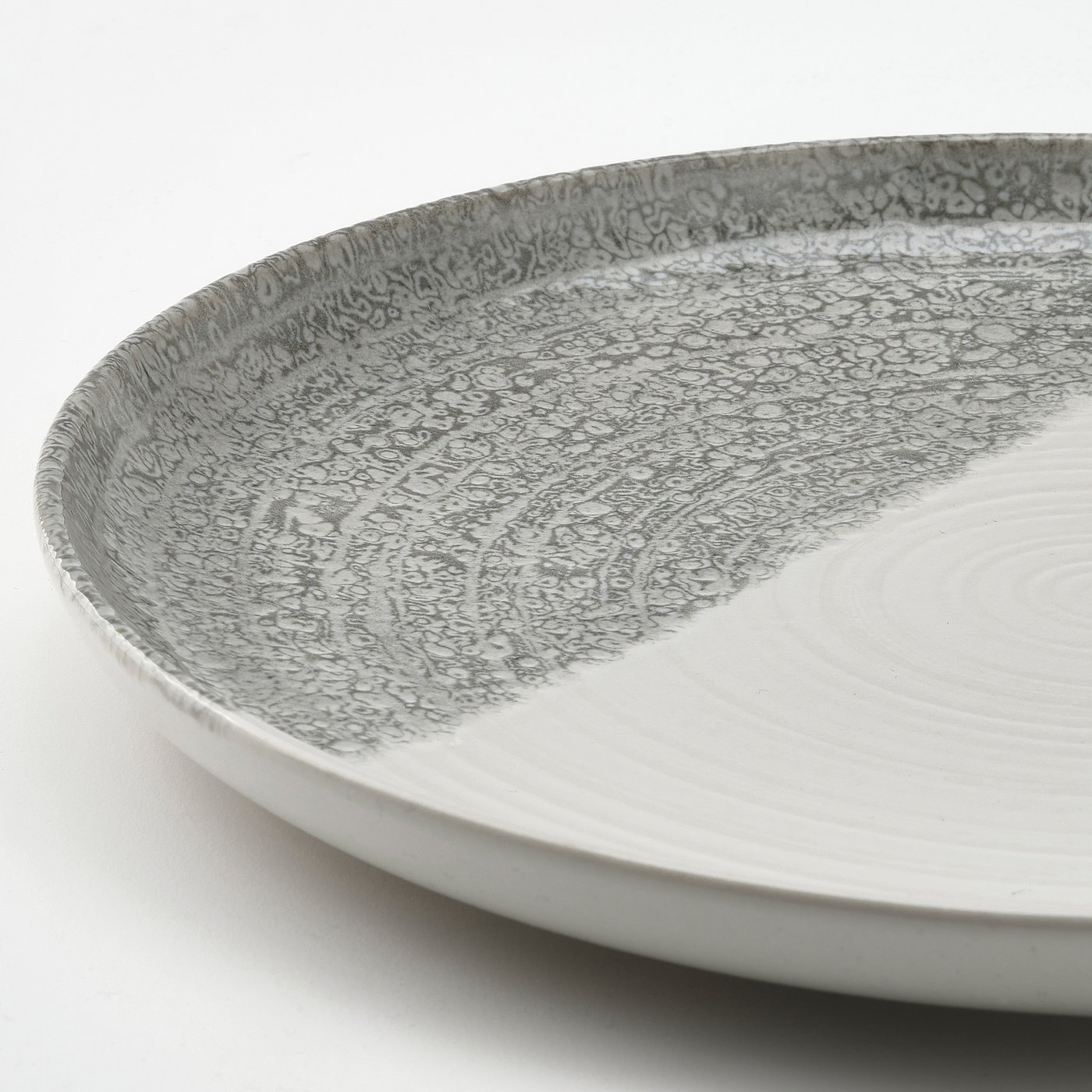 KRUSTISTEL Talerzyk - wzór/jasnoszary 20 cm