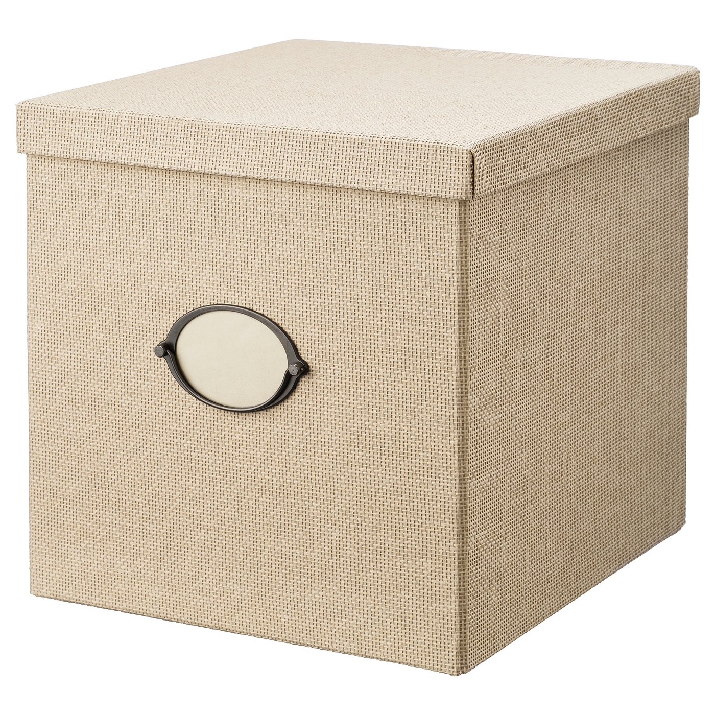 Контейнер із кришкою IKEA KVARNVIK, бежевий, 32 × 35 × 32 см