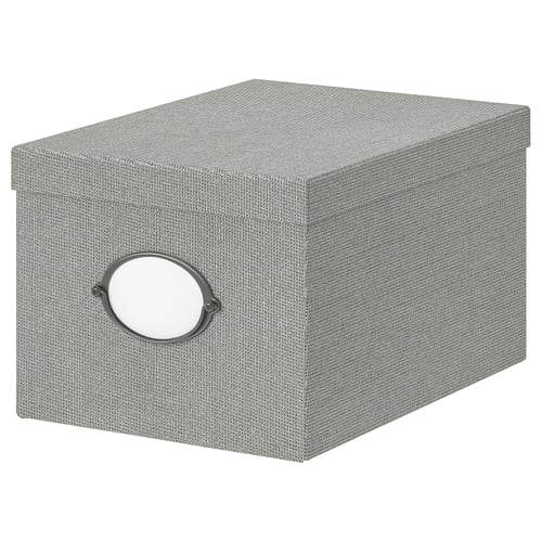 KVARNVIK Контейнер з кришкою - сірий 25x35x20 см