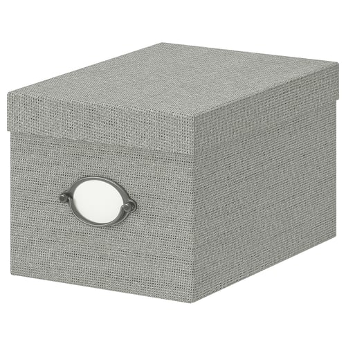 KVARNVIK Контейнер з кришкою - сірий 18x25x15 см