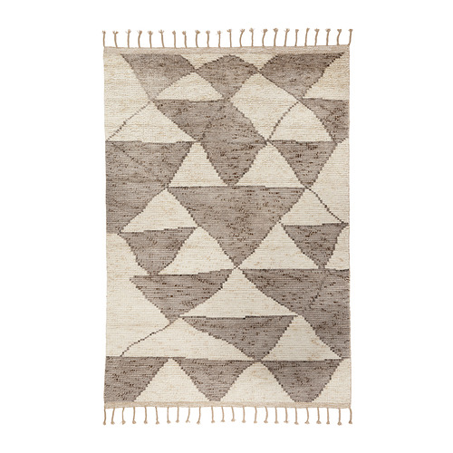 KVASTGRÄS - dywan z krótkim włosiem, 170x240 cm, szary/wykonano ręcznie