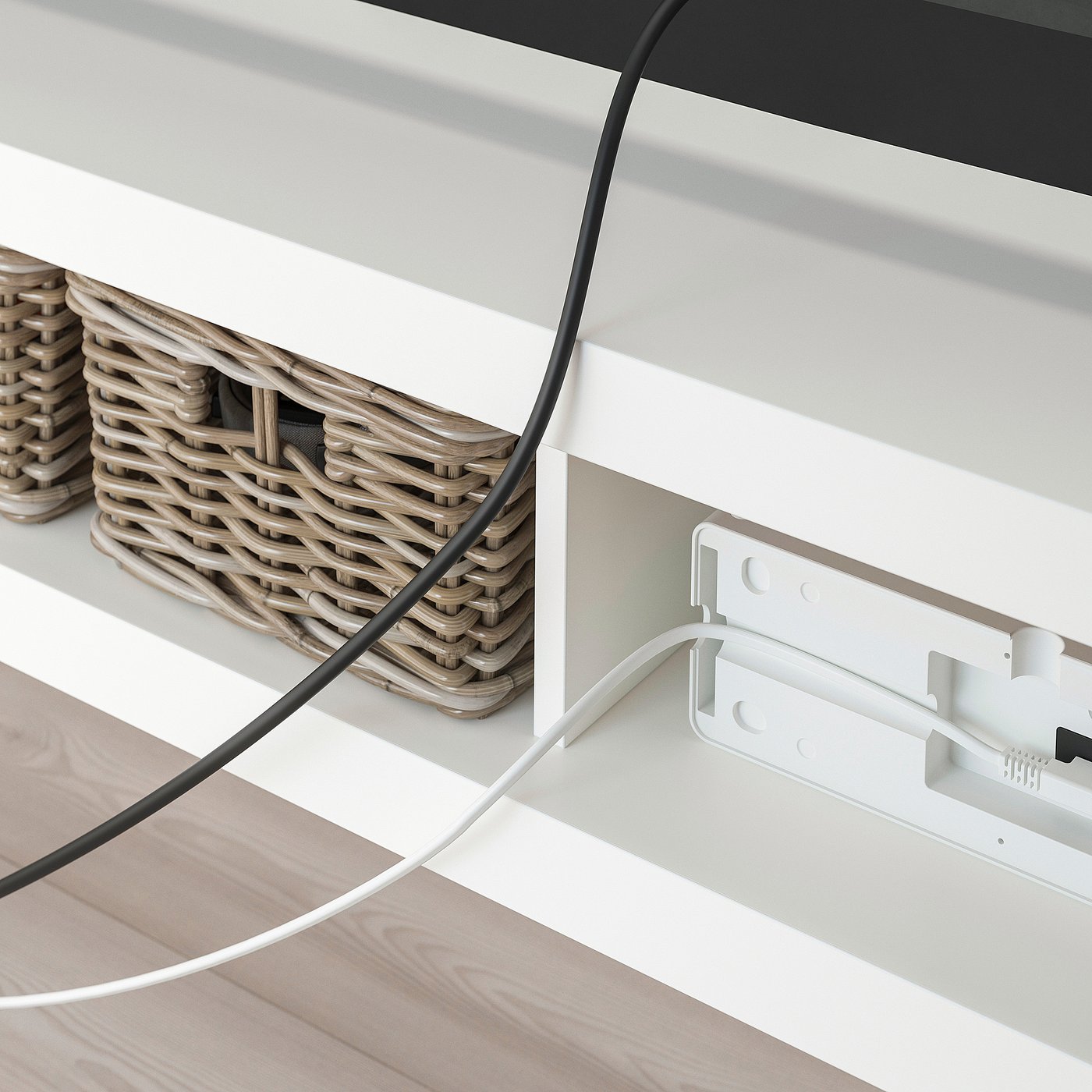 Тумба під телевізор IKEA LACK, білий, 160 × 35 × 36 см — фото 4