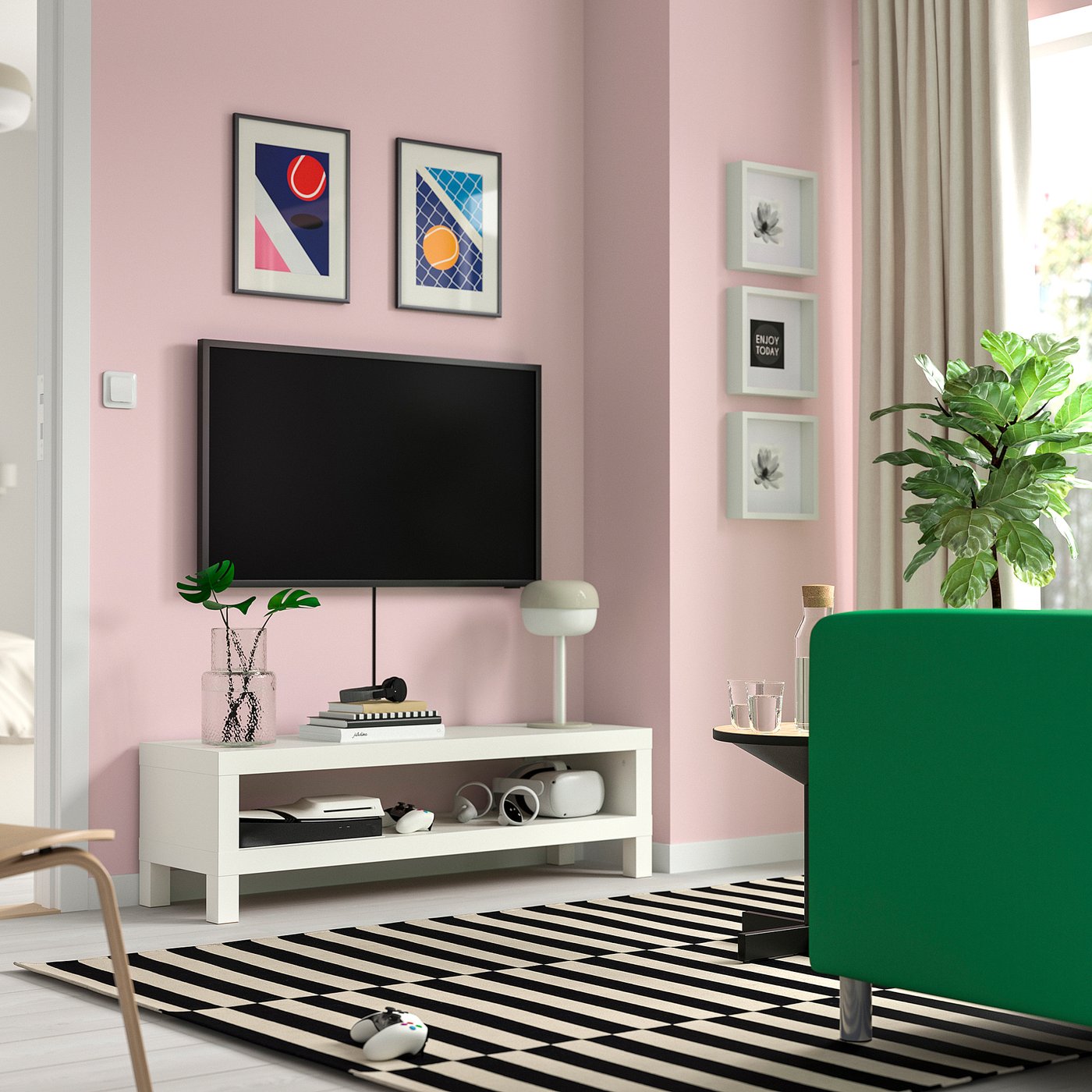 Тумба під телевізор IKEA LACK, білий, 120 × 35 × 36 см — фото 8