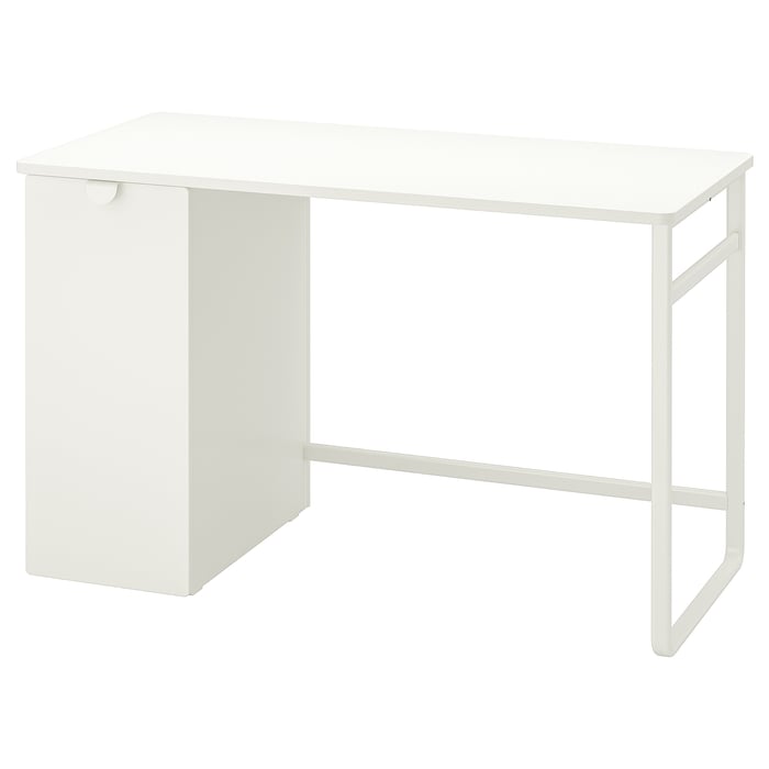LÄRANDE Письмовий стіл з висувною тумбою, білий, 120x58 см