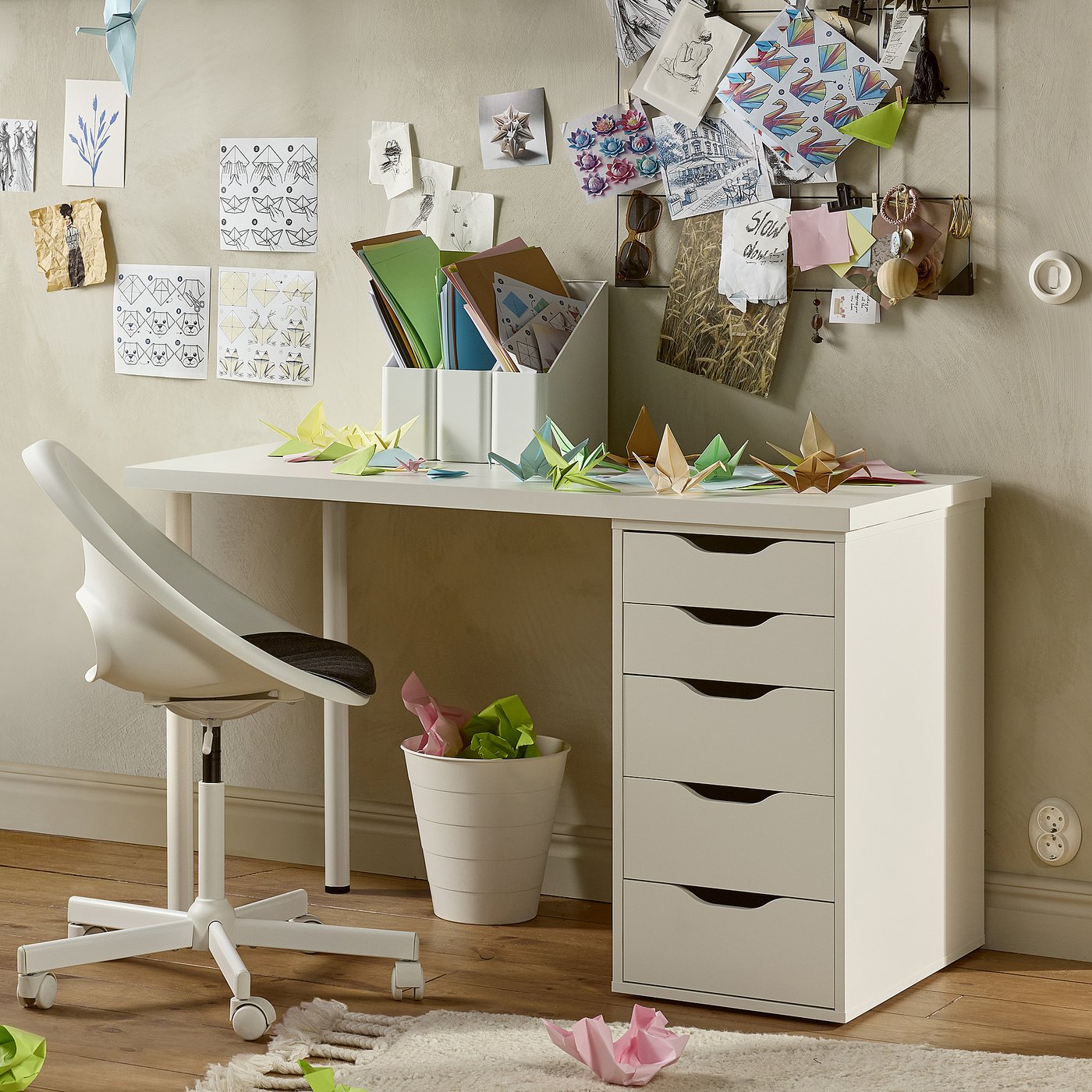 Письмовий стіл IKEA LAGKAPTEN/ALEX, білий, 120 × 60 см — фото 3