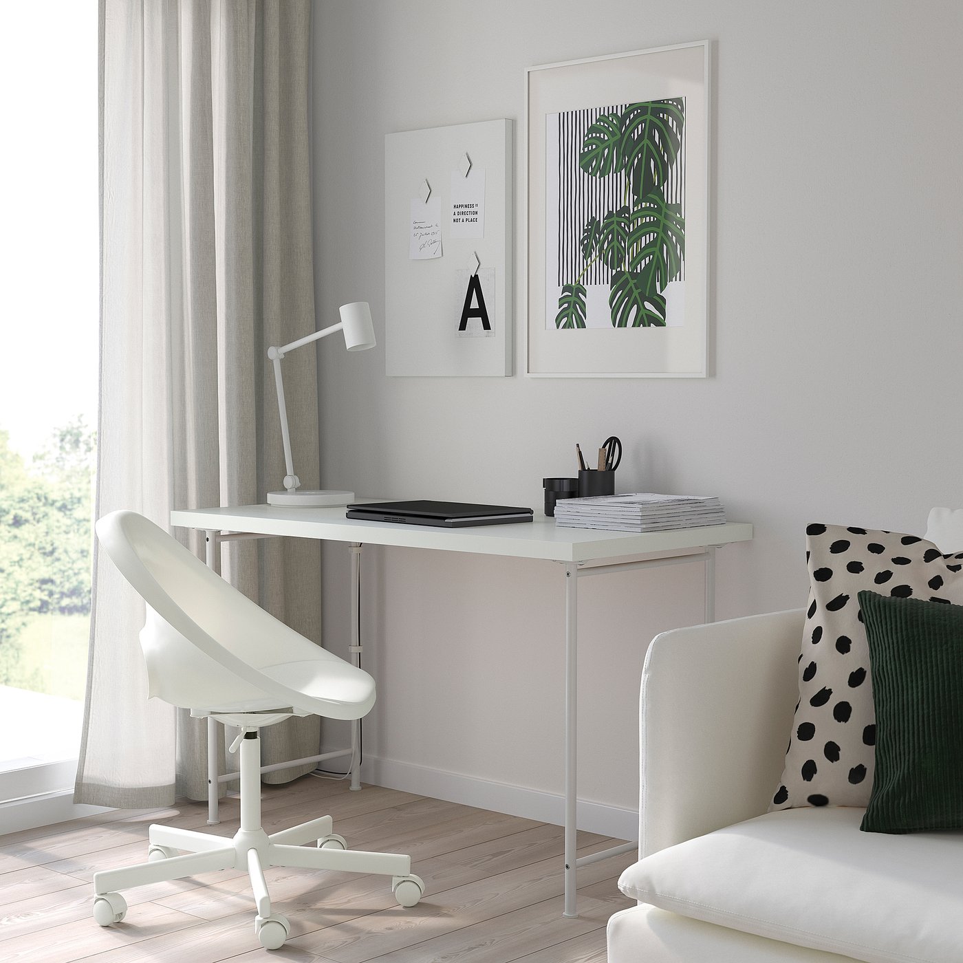 Письмовий стіл IKEA LAGKAPTEN / SPÄND, білий, 120 × 60 см — фото 3