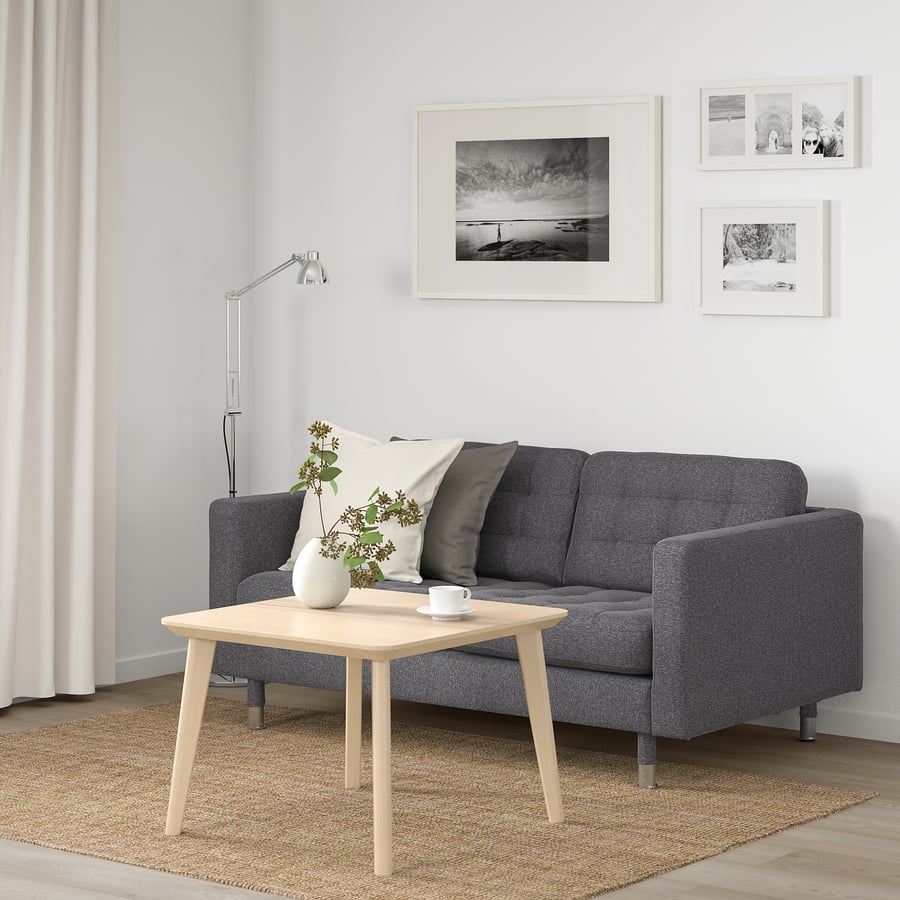 LANDSKRONA 2-istmeline diivan, Gunnared tumehall/metalll