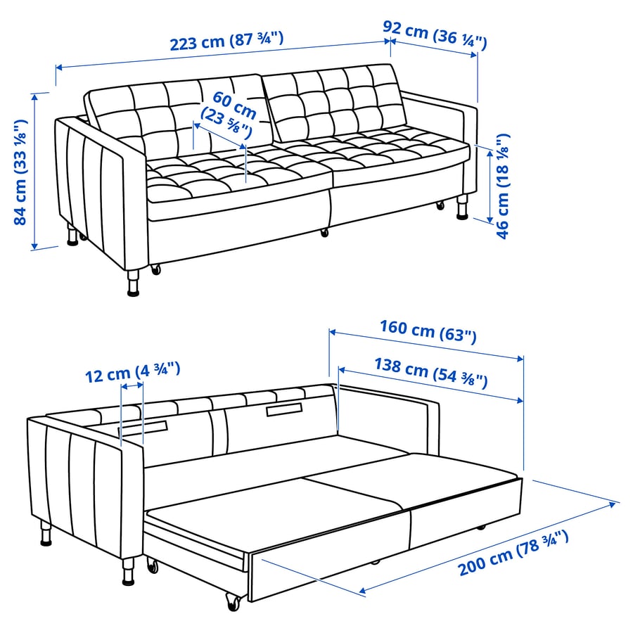 LANDSKRONA trīsvietīgs guļamdīvāns, Grann/Bomstad zelta brūnā krāsā/koka krāsā/melnā krāsā LANDSKRONA trīsvietīgs guļamdīvāns, Grann/Bomstad zelta brūnā krāsā/koka krāsā/melnā krāsā