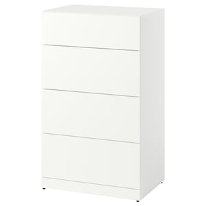 LASTARE Комод, 4 шухляди - білий 60x42x100 см