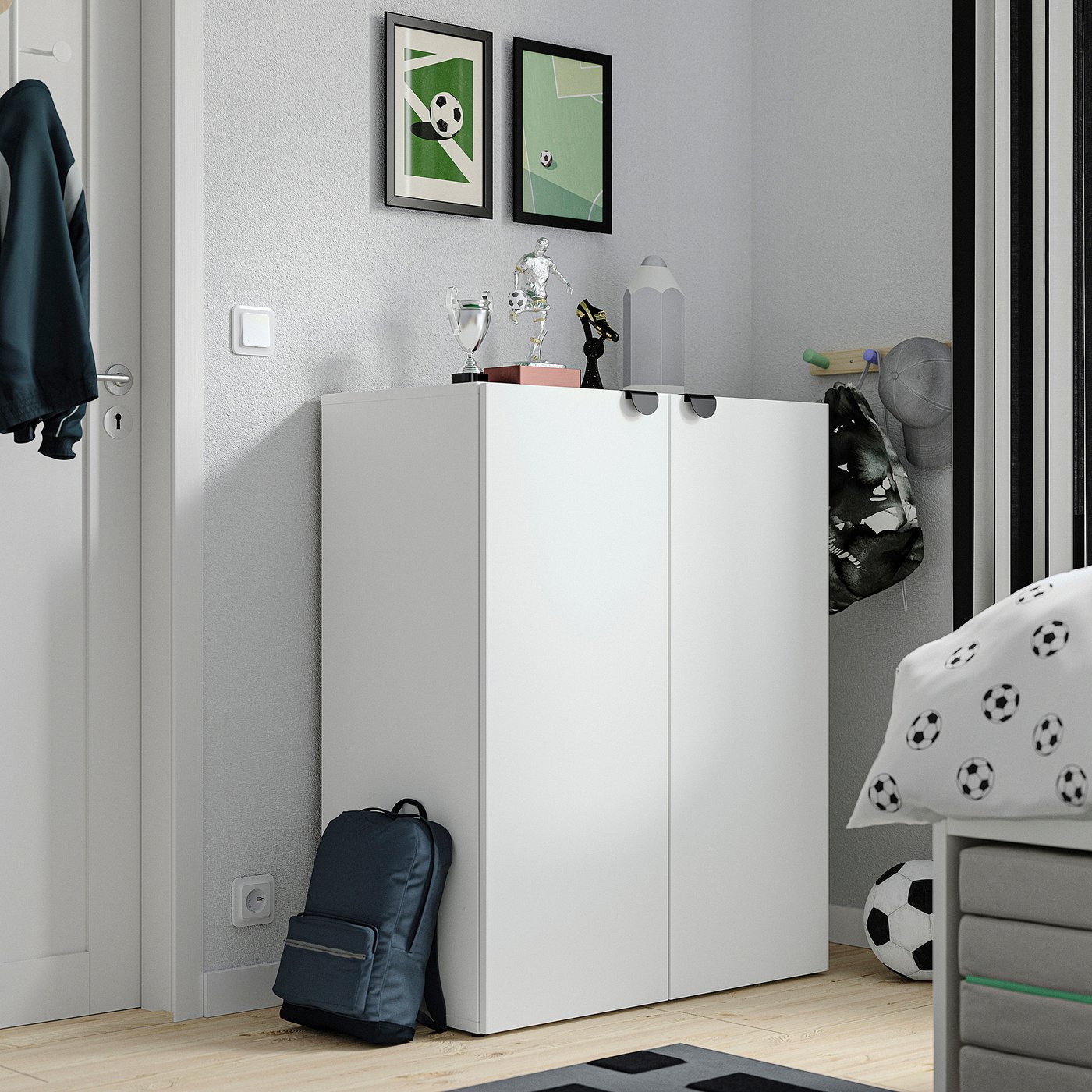 Стелаж IKEA LASTARE, білий, 80 × 42 × 101 см — фото 2