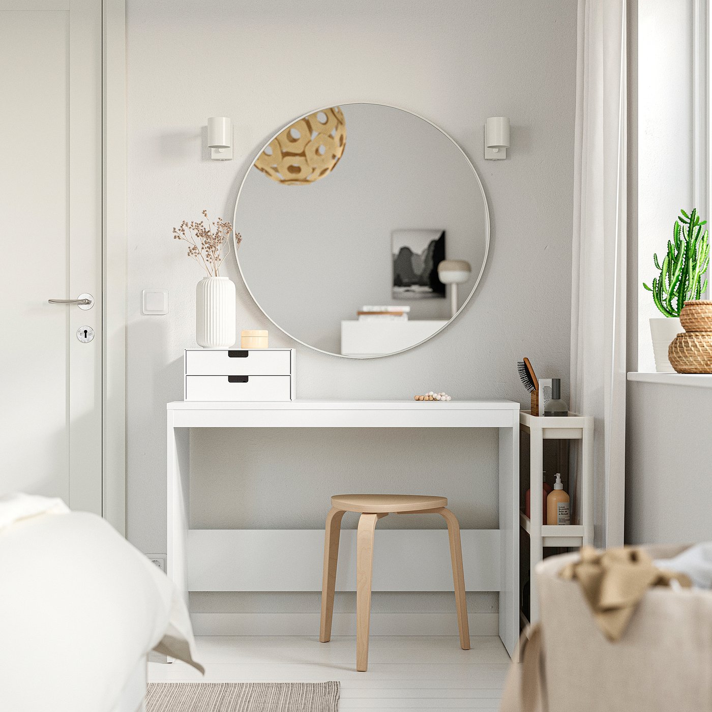 Стіл IKEA LASTARE, білий, 100 × 42 × 74 см — фото 3