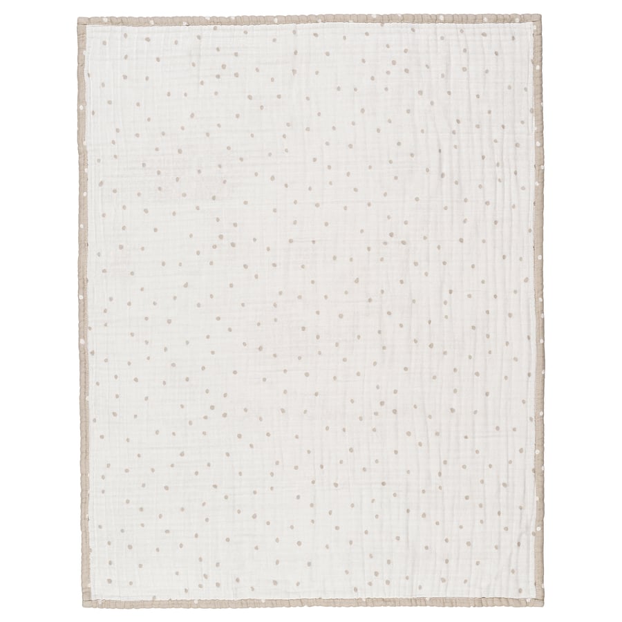 LEN tekk, valge beež/täpiline musliin, 80x100 cm LEN tekk, valge beež/täpiline musliin, 80x100 cm