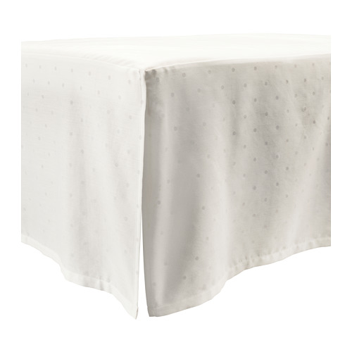 LENAST - falbanka do łóżeczka, 60x120 cm, w kropki/biały