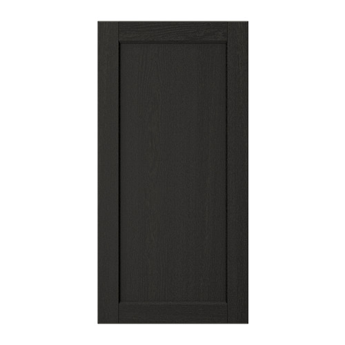 LERHYTTAN - drzwi, 40x80 cm, bejcowane na czarno