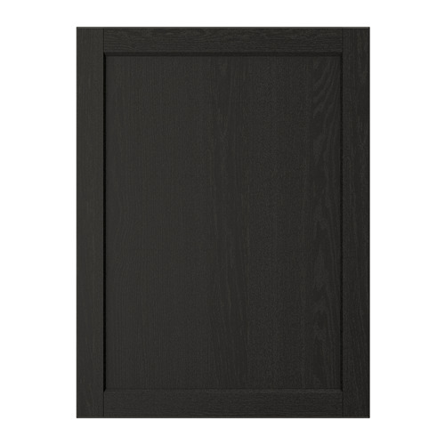LERHYTTAN - drzwi, 60x80 cm, bejcowane na czarno